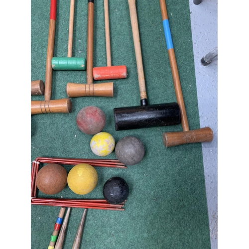 39 - A CROQUET SET