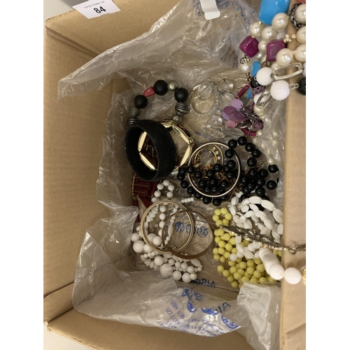 84 - A LARGE COLLECTION OF COSTUME JEWELLERY