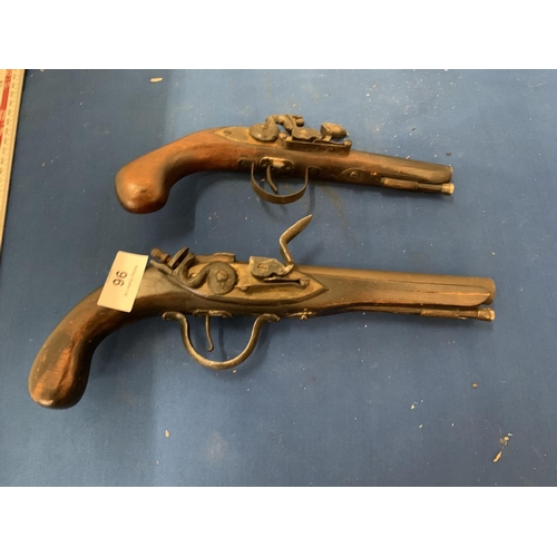 96 - TWO FLINTLOCK PISTOLS