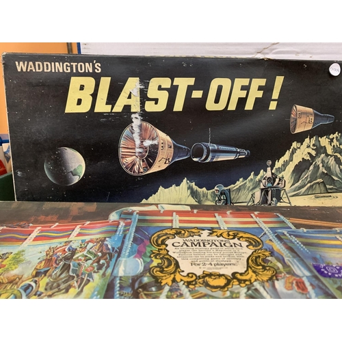 335 - THREE VINTAGE GAMES - BLAST OFF, STAR WARS AND CAMPAIGN