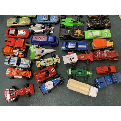 355 - A LARGE COLLECTION OF TOY CARS