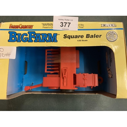 376 - AN ERTL BIG FARM SQUARE BALER