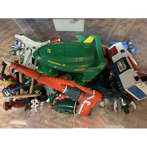 381 - A LARGE QUANTITY OF TOYS CARS, PLANES, FIGURES ETC