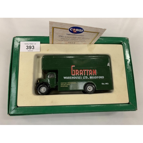 393 - A BOXED LIMITED EDITION CORGI GRATTAN WAGON