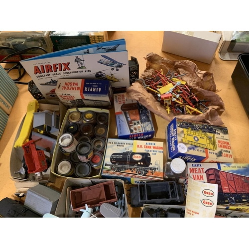 429 - A QUANTITY OF AIRFIX ITEMS WITH PAINTS ETC