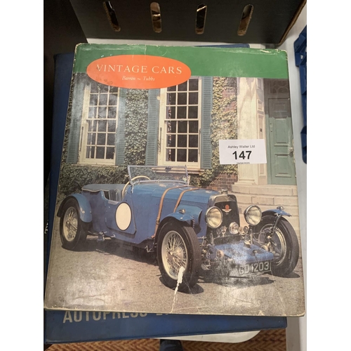 147 - A RARE BOXED SET OF THE SECOND WORLD WAR BOOKS WINSTON CHURCHIL AND AUTOMOBILE AND MOTORCYCLE BOOKS