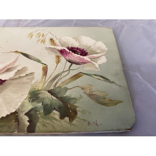 249 - A HAND PAINTED LARGE TILE SIGNED GEORGE WHITE