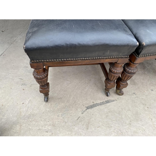 1860 - SIX CARVED MAHOGANY DINING CHAIRS