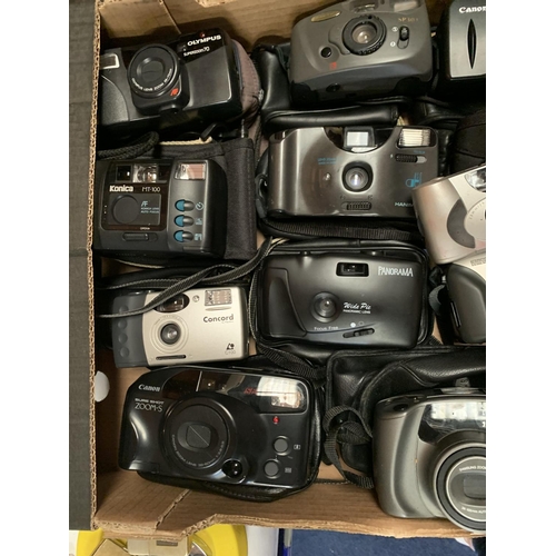 236 - A LARGE COLLECTION OF VARIOUS CAMERAS AND LENSES WITH CASES