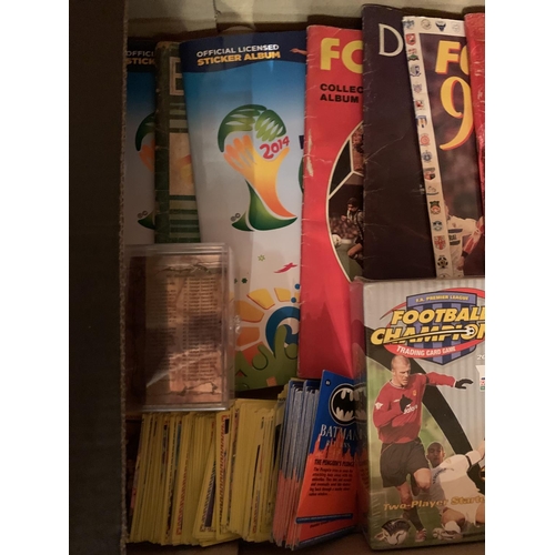 282 - VARIOUS FOOTBALL CARD AND STICKER BOOKS ETC