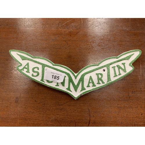 185 - A CAST ASTON MARTIN SIGN