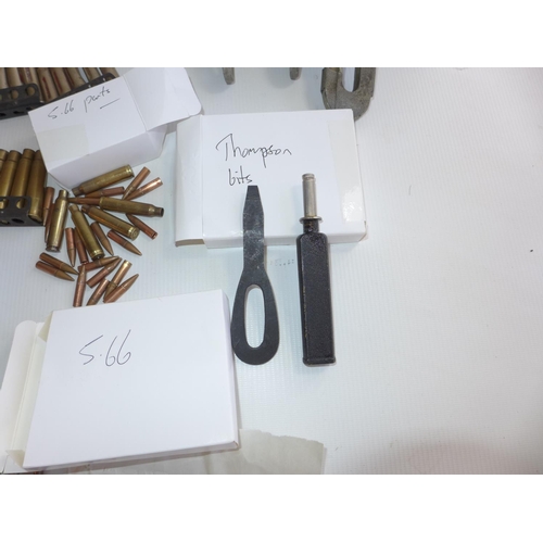 328 - A LARGE COLLECTION OF INERT AMMUNITION TO INCLUDE .303, .380, 7.62 AND PARACHUTE METALWORK