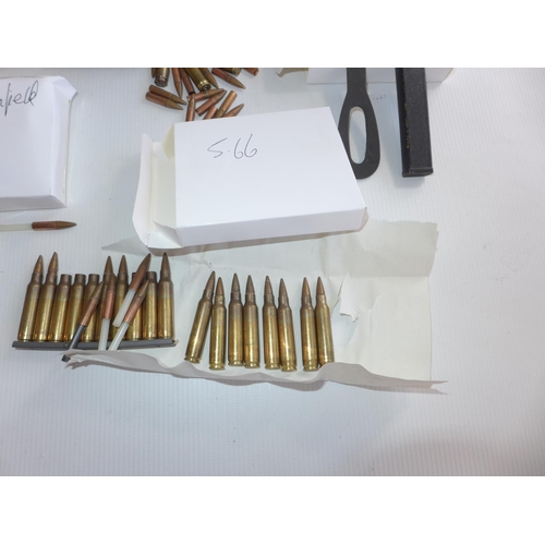 328 - A LARGE COLLECTION OF INERT AMMUNITION TO INCLUDE .303, .380, 7.62 AND PARACHUTE METALWORK