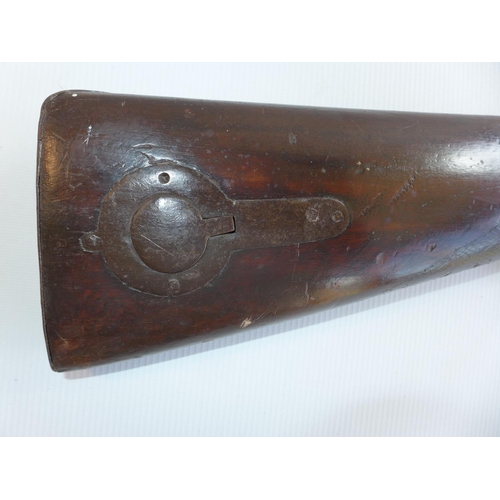 329 - A MID 19TH CENTURY PERCUSSION CAP SHOTGUN, 99cm BARREL