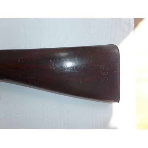 329 - A MID 19TH CENTURY PERCUSSION CAP SHOTGUN, 99cm BARREL