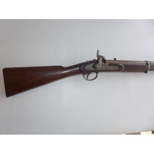 330 - A GOOD QUALITY 1858 PATTERN .577 CALIBRE PERCUSSION CAP CAVALRY CARBINE, DATED 1859 WITH TOWER MARK,... 