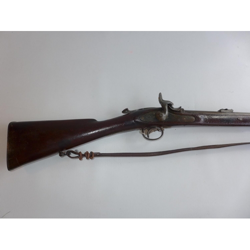 331 - A BRITISH ARMY BREECH LOADING MONKEY TAIL RIFLE BY WESTLY RICHARDS .451 PERCUSSION CAP RIFLE, LOCK D... 