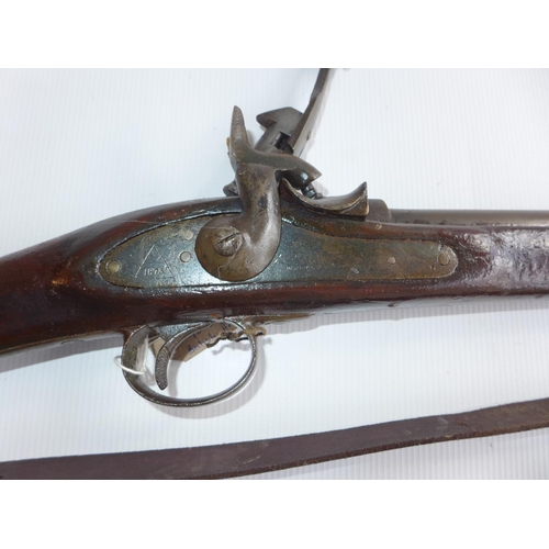 331 - A BRITISH ARMY BREECH LOADING MONKEY TAIL RIFLE BY WESTLY RICHARDS .451 PERCUSSION CAP RIFLE, LOCK D... 