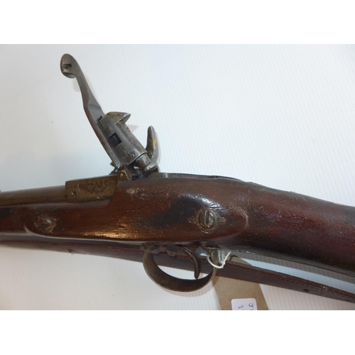 331 - A BRITISH ARMY BREECH LOADING MONKEY TAIL RIFLE BY WESTLY RICHARDS .451 PERCUSSION CAP RIFLE, LOCK D... 