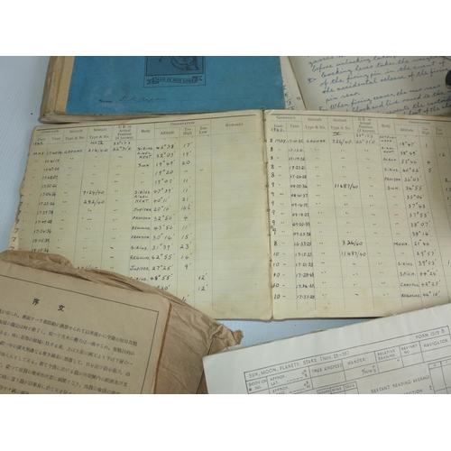 387 - A COLLECTION OF WORLD WAR II PERIOD FLYING LOGS AND MANUALS, TO INCLUDE ROYAL CANADIAN SIGHT LOG BOO... 