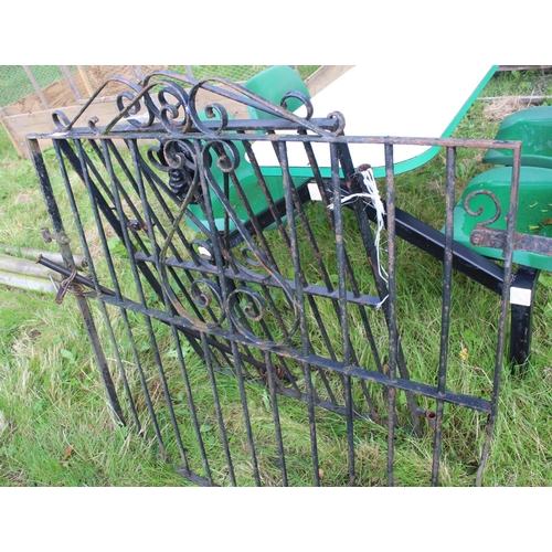 8 - 2 WROUGHT IRON GATES + VAT