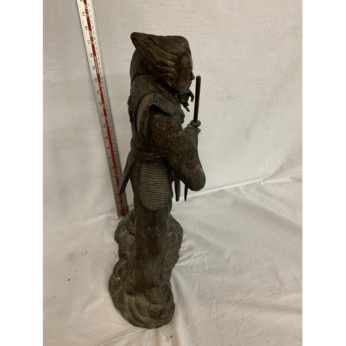 2 - A LARGE RESIN JAPANESE SAMURAI FIGURE