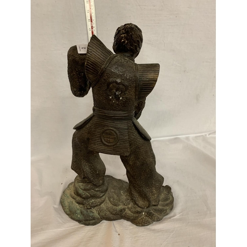 2 - A LARGE RESIN JAPANESE SAMURAI FIGURE