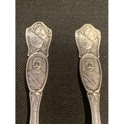 513 - TWO SILVER KITCHENER SPOONS