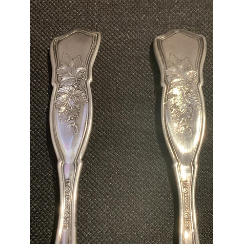 513 - TWO SILVER KITCHENER SPOONS