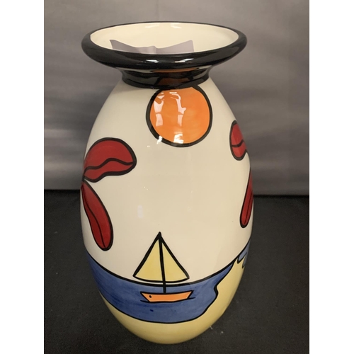 716 - A SIGNED HAND PAINTED LORNA BAILEY VASE TROPICANA