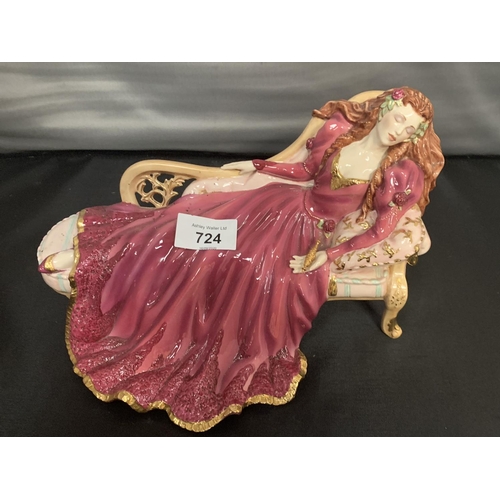 724 - A SLEEPING BEAUTY FIGURINE BY GERDA NEUBACHER