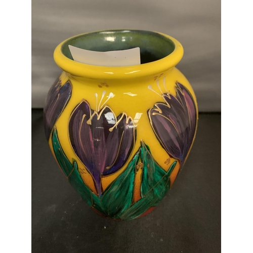 736 - A SIGNED ANITA HARRIS HAND PAINTED TULIPS VASE