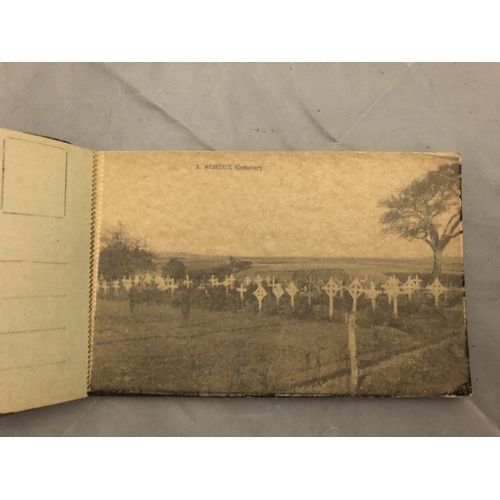 424 - A DETACHABLE BOOK OF POSTCARDS RELATING TO THE SOMME BRITISH CEMETERIES