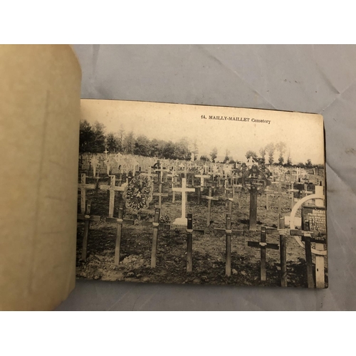 424 - A DETACHABLE BOOK OF POSTCARDS RELATING TO THE SOMME BRITISH CEMETERIES