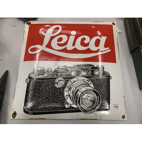 176 - AN ENAMEL LEICA ADVERTISING SIGN