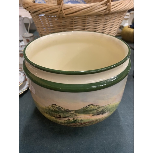 211 - DOULTON SERIESWARE PLANT POT DEPICTING PHEASANTS AND DUCKS