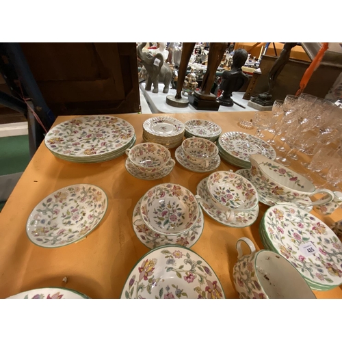 485 - A LARGE COLLECTION OF MINTON HADDON HALL DESIGN CERAMICS