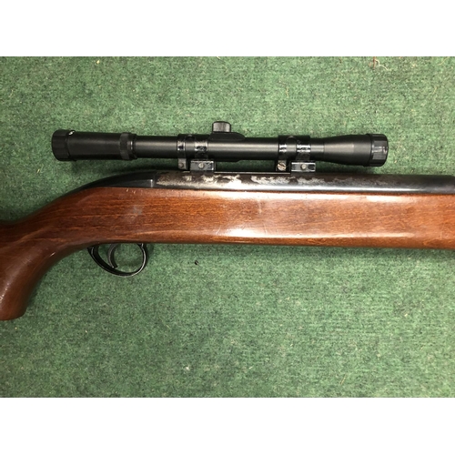 430 - A BSA AIRSPORTER .22 CALIBRE AIR RIFLE, 47CM BARREL COMPLETE WITH TELESCOPIC SIGHT