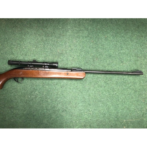 430 - A BSA AIRSPORTER .22 CALIBRE AIR RIFLE, 47CM BARREL COMPLETE WITH TELESCOPIC SIGHT