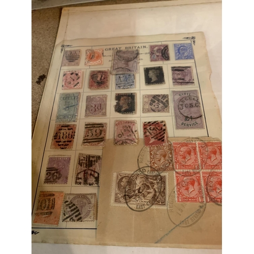 886 - A COLLECTION OF STAMPS EARLY VICTORIAN ETC