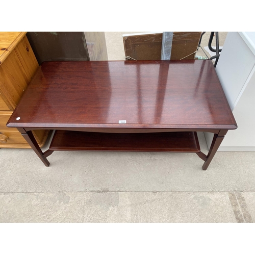 2049 - A STAG MINSTREL MAHOGANY COFFEE TABLE