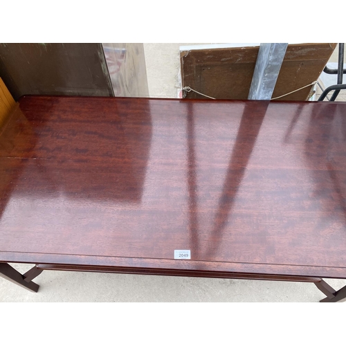 2049 - A STAG MINSTREL MAHOGANY COFFEE TABLE
