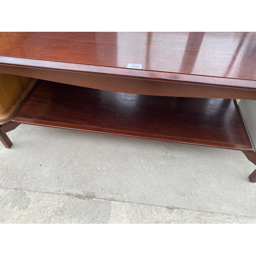 2049 - A STAG MINSTREL MAHOGANY COFFEE TABLE