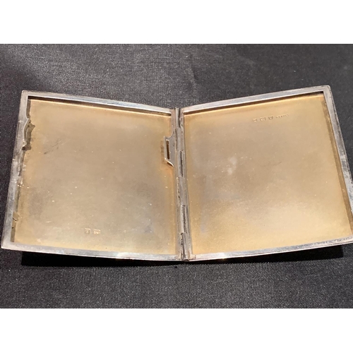 536 - A HALLMARKED BIRMINGHAM SILVER CIGARETTE/CHEROOT CASE