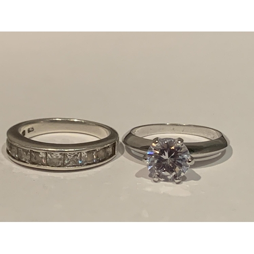 540 - FOUR VARIOUS SILVER RINGS