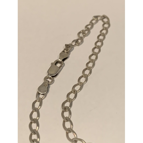 558 - TWO SILVER NECKLACES