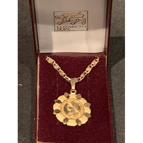 568 - A GOLD PLATED QUEEN VICTORIA COIN NECKLACE