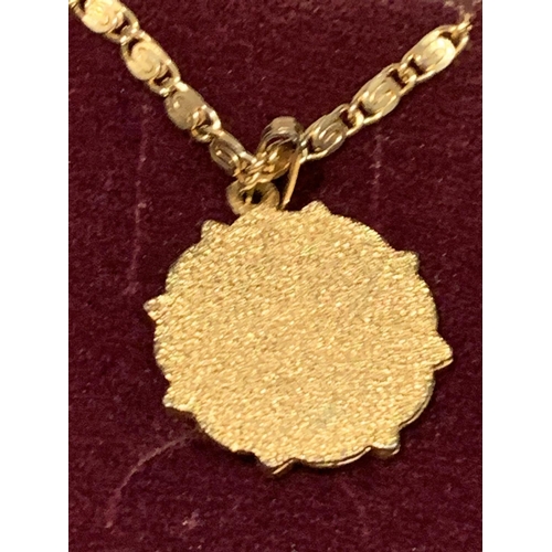 568 - A GOLD PLATED QUEEN VICTORIA COIN NECKLACE