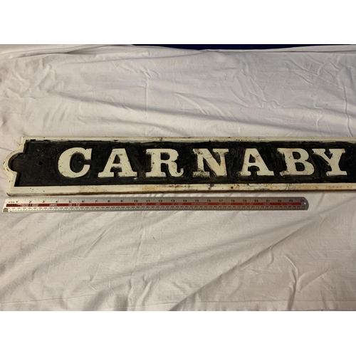 1 - A HEAVY CAST IRON CARNABY STREET SIGN