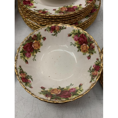 24 - A ROYAL ALBERT ' OLD COUNTRY ROSES' BONE CHINA SIX PIECE DINNER SERVICE